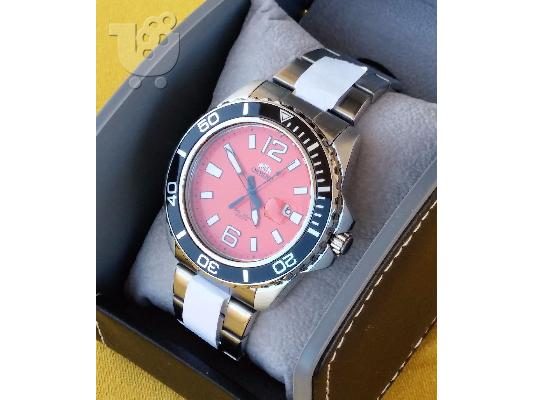 ORIENT SUBMARINER STYLE SCUBA DIVER 200M ORANGE DIAL WATCH